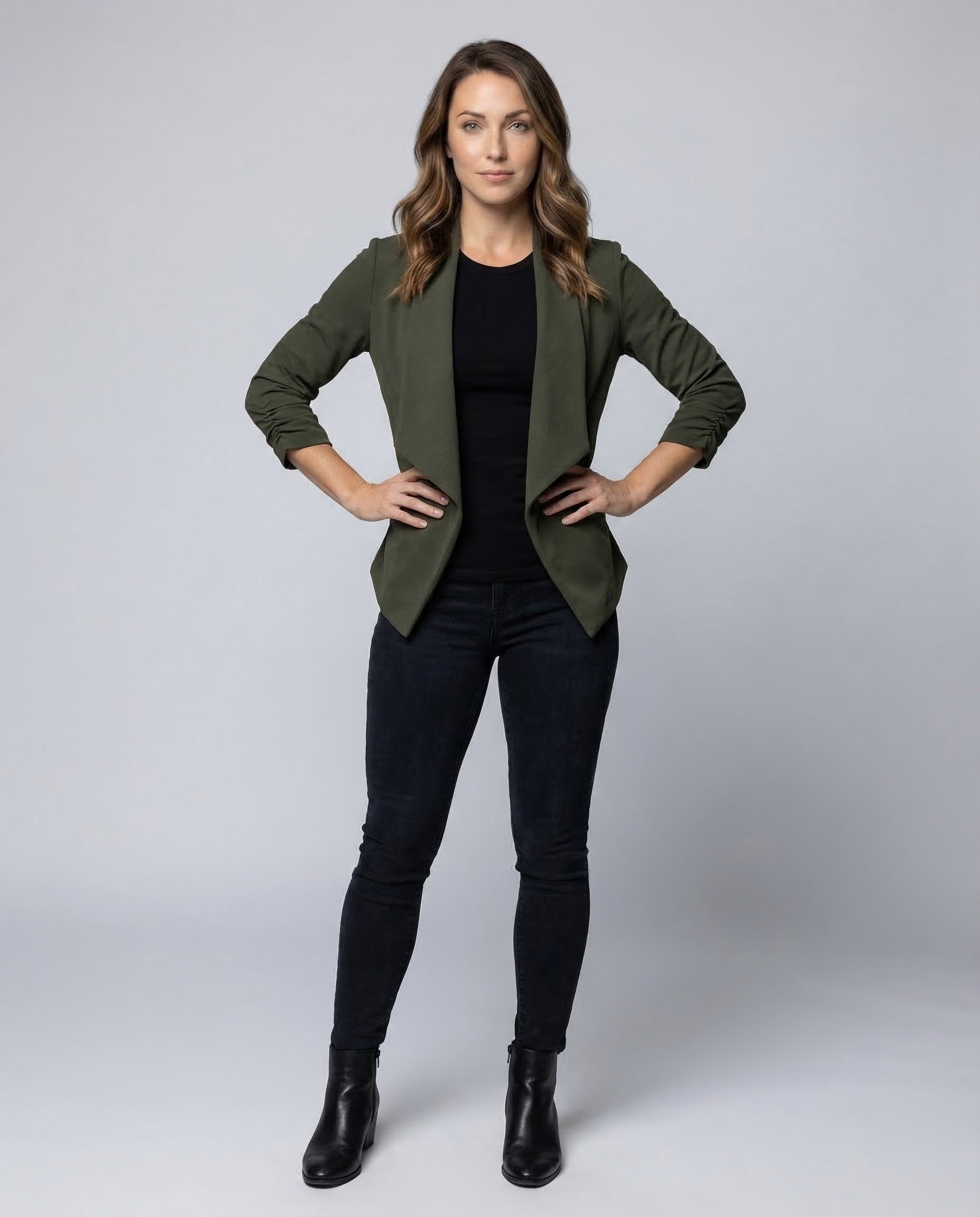 Damen Blazer Jersey Wasserfall-Design - Eveloria
