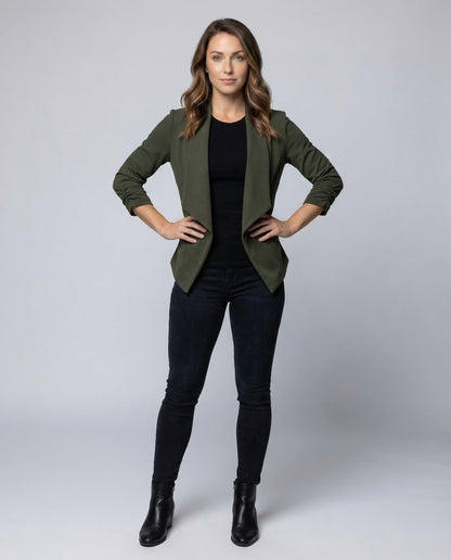 Damen Blazer Jersey Wasserfall-Design - Eveloria