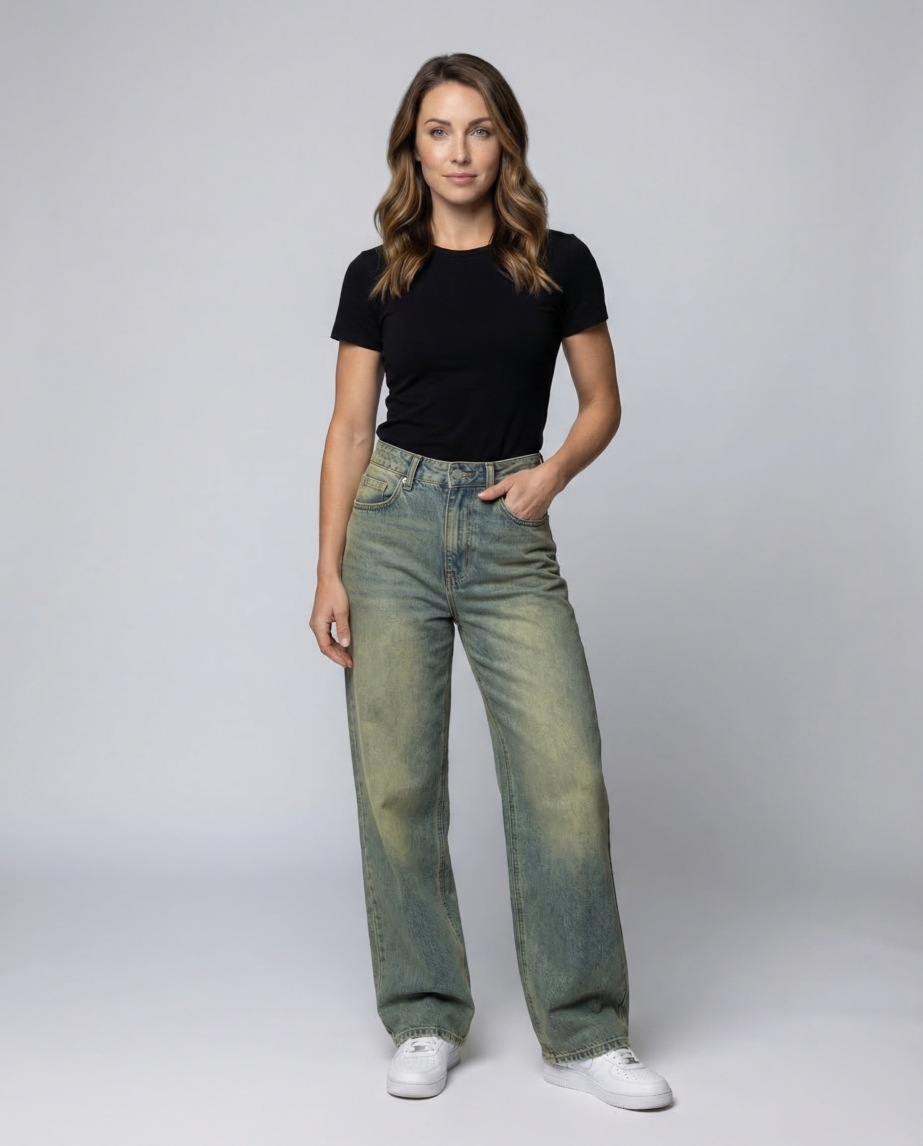 Damen Baggy Jeans Retro wurde zu: Damen Baggy Jeans Retro ist bereits - Eveloria