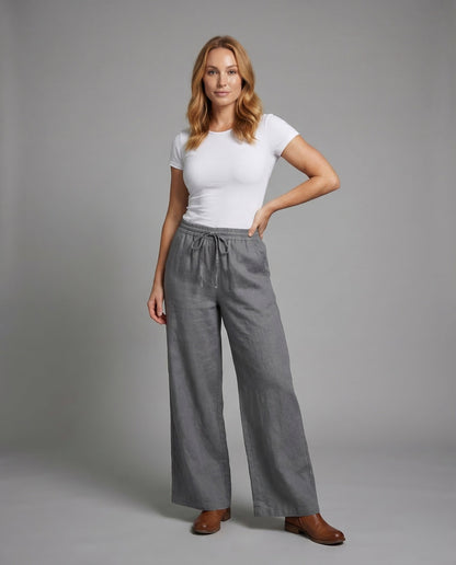 Damen Leinenhose mit Tunnelzug - Eveloria