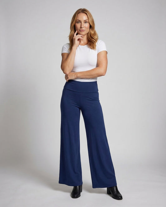 Damen High Waist Palazzo Hose - Eveloria
