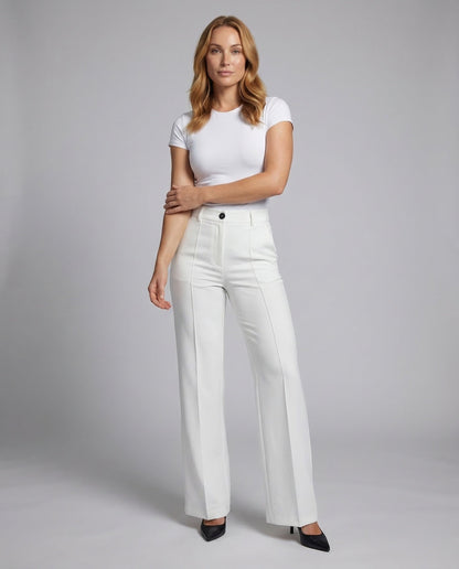 Damen Anzughose High Waist Bügelfalte - Eveloria