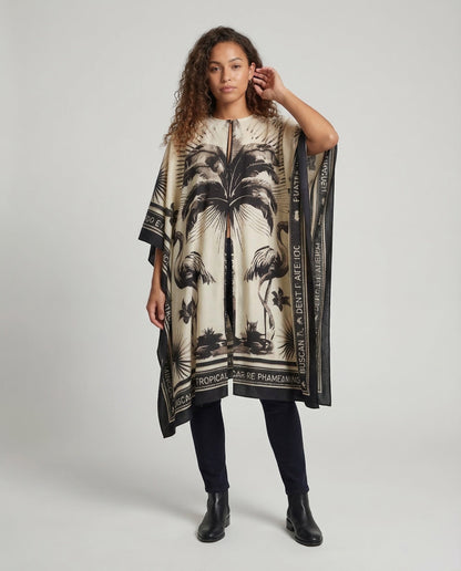Damen Maxikleid Kaftan mit Druck - Eveloria
