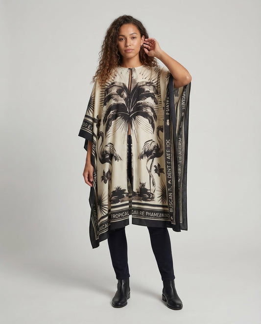 Damen Maxikleid Kaftan mit Druck - Eveloria