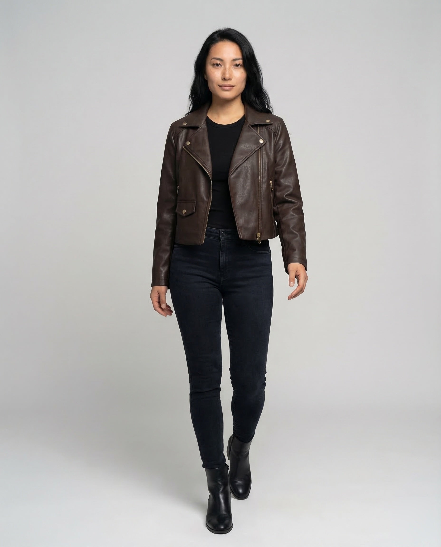 Damen Lederblouson Kurz - Eveloria