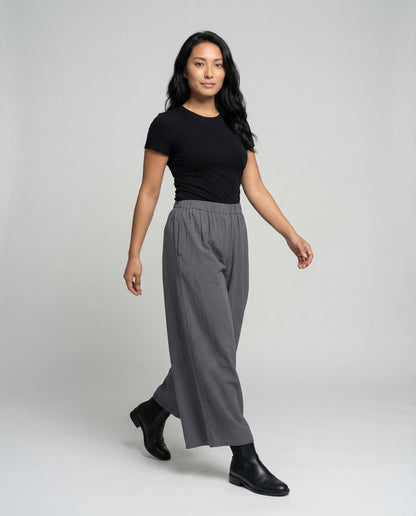 Damen Culottehose Gekrempelt - Eveloria