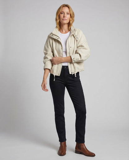 Damen Oversize Kunstlederjacke Kurz - Eveloria