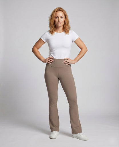 Damen High Waist Yogahose Schlag - Eveloria