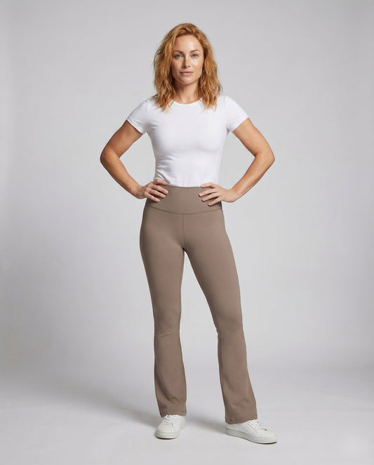 Damen High Waist Yogahose Schlag - Eveloria