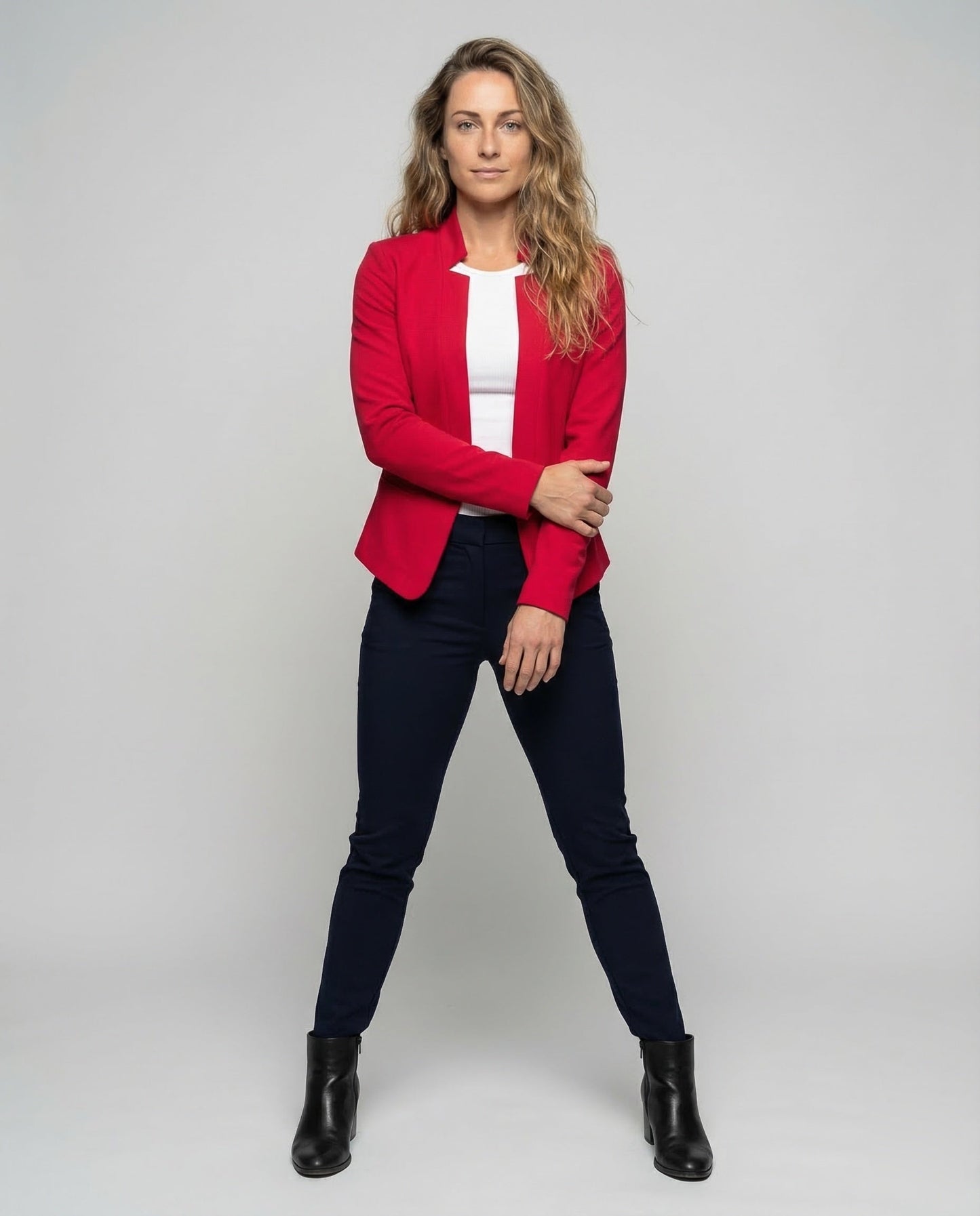 Damen Neopren Blazer Minimalistisch Schwarz - Eveloria