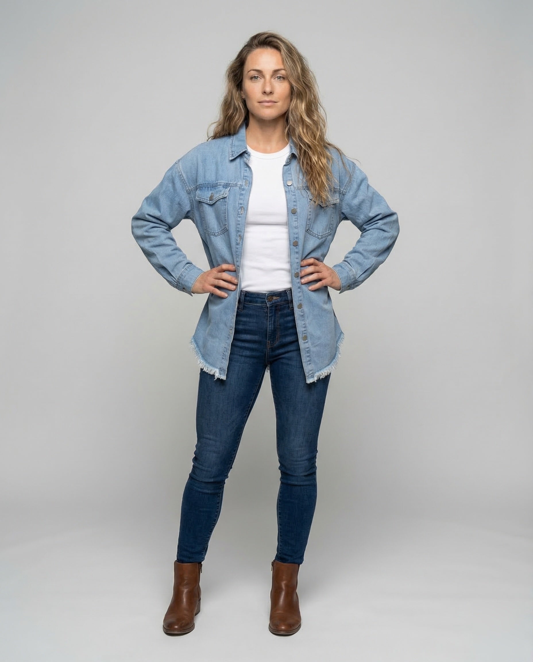 Damen Oversize Jeansjacke - Eveloria
