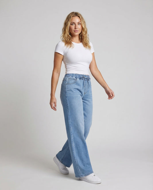 Damen Highwaist Paperbag Jeans - Eveloria