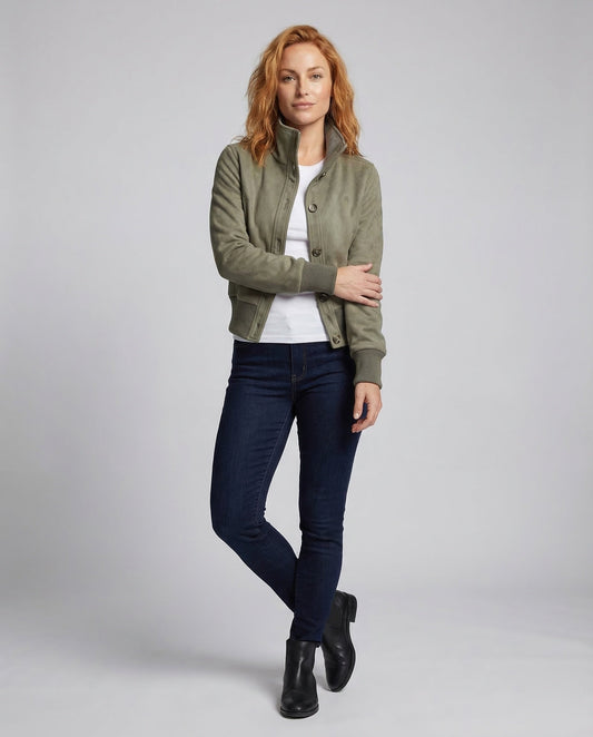 Damen Taillierten Kurzblouson - Eveloria