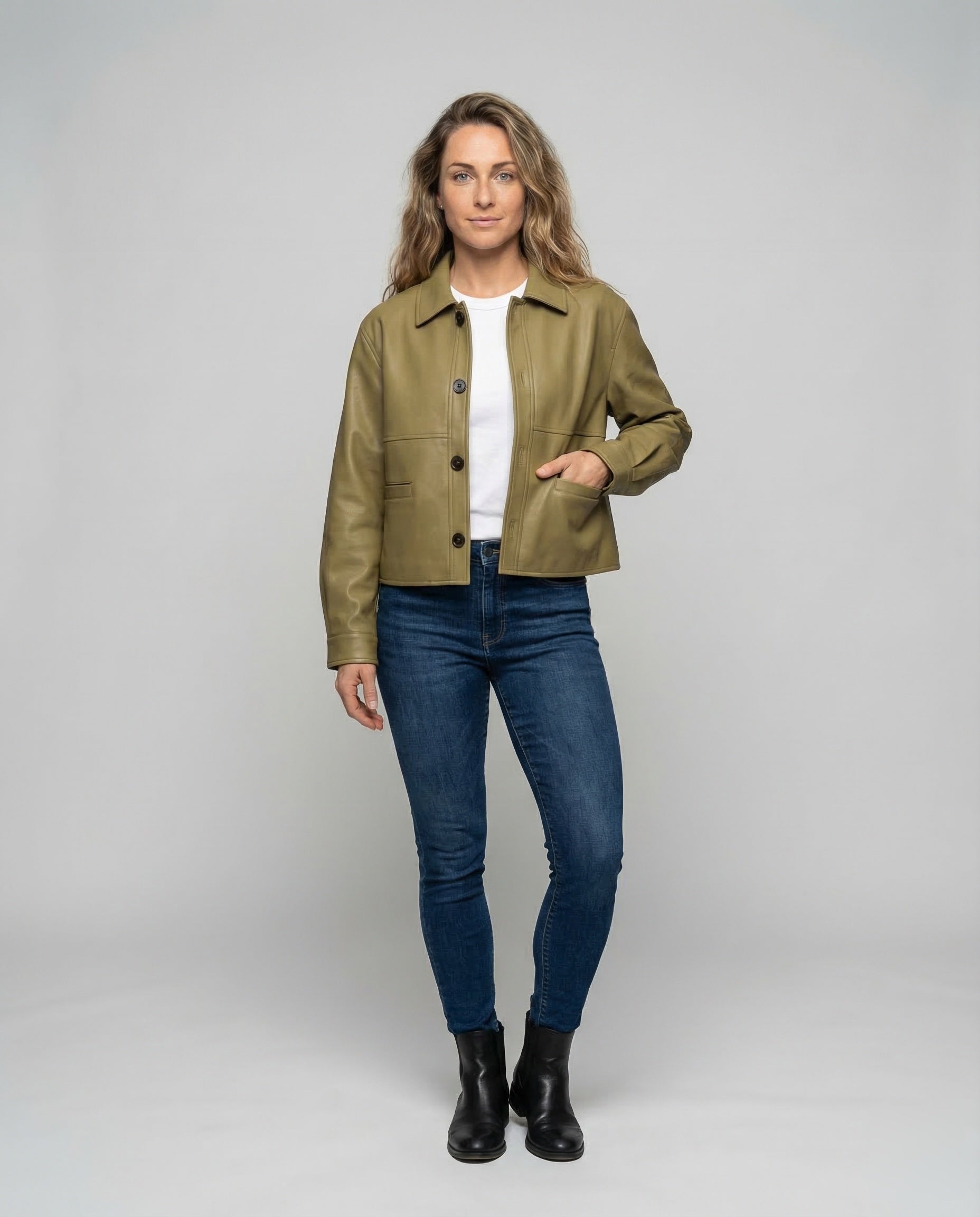 Damen Trenchcoat Lang Ballonärmel Schwarz - Eveloria