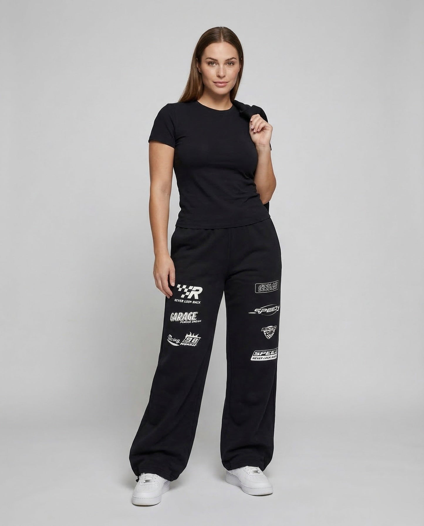 Damen Baggy Sweathose Print - Eveloria