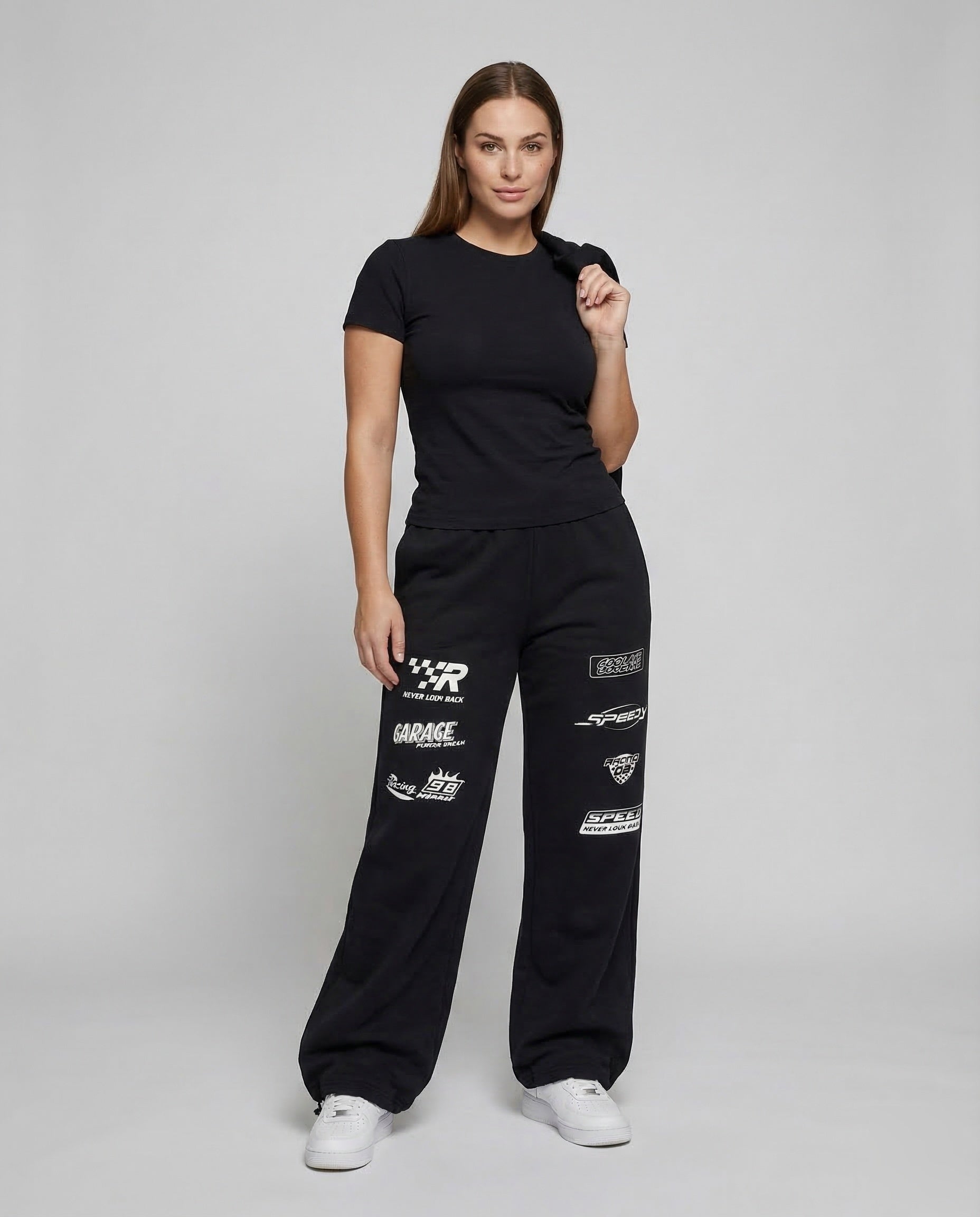 Damen Baggy Sweathose Print - Eveloria