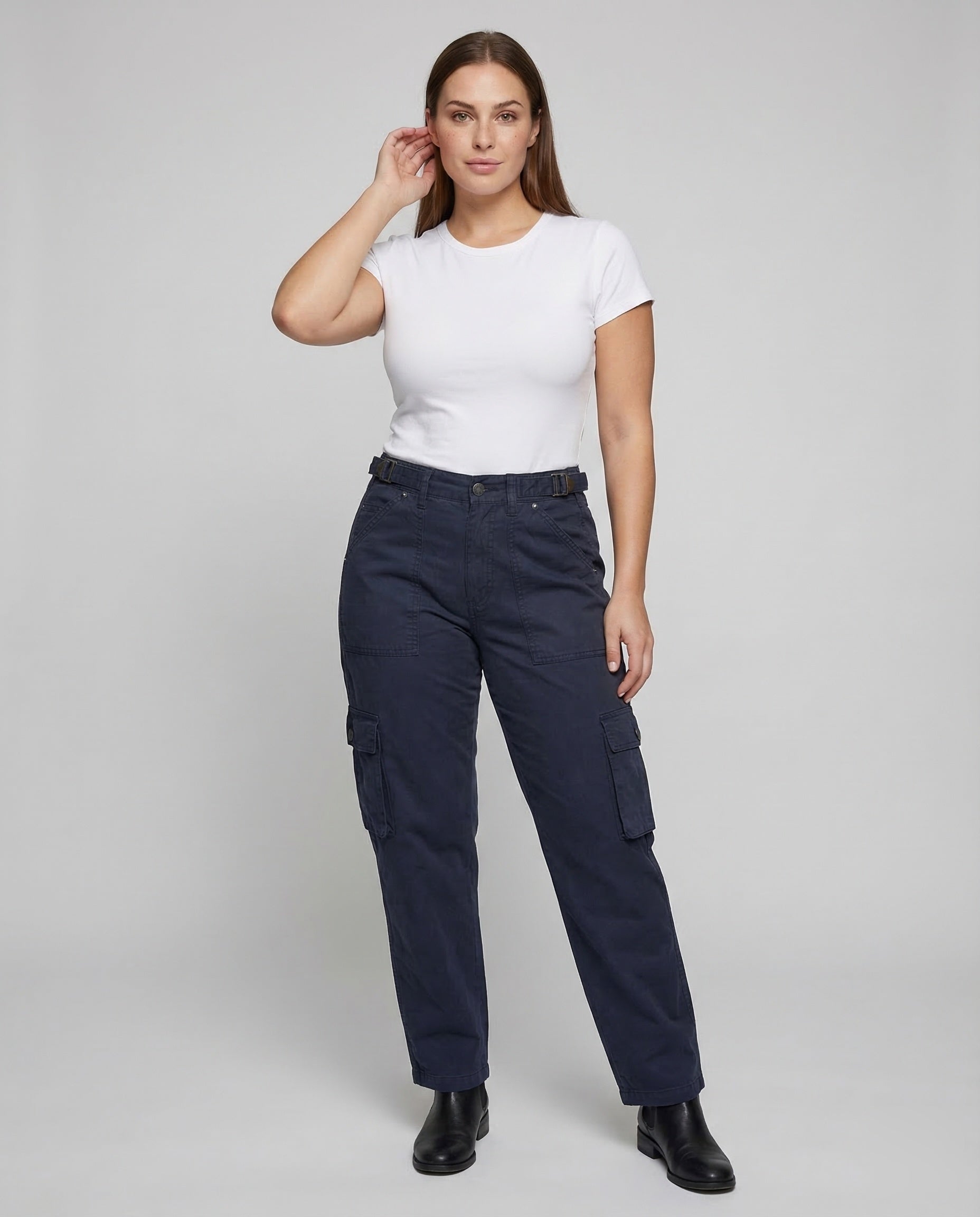Damen Cargo-Hose Weite Bein Utility-Style - Eveloria