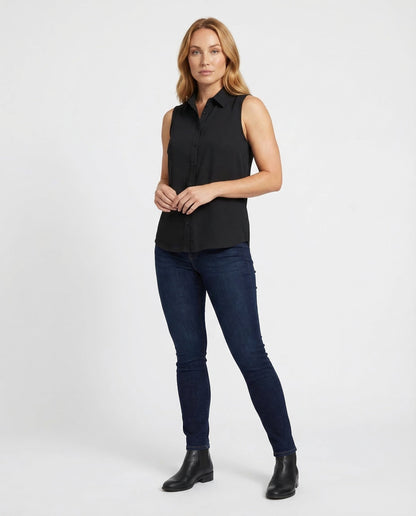 Damen Ärmellose Bluse - Eveloria