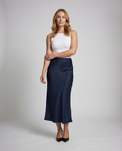 Damen Maxirock aus Satin - Eveloria