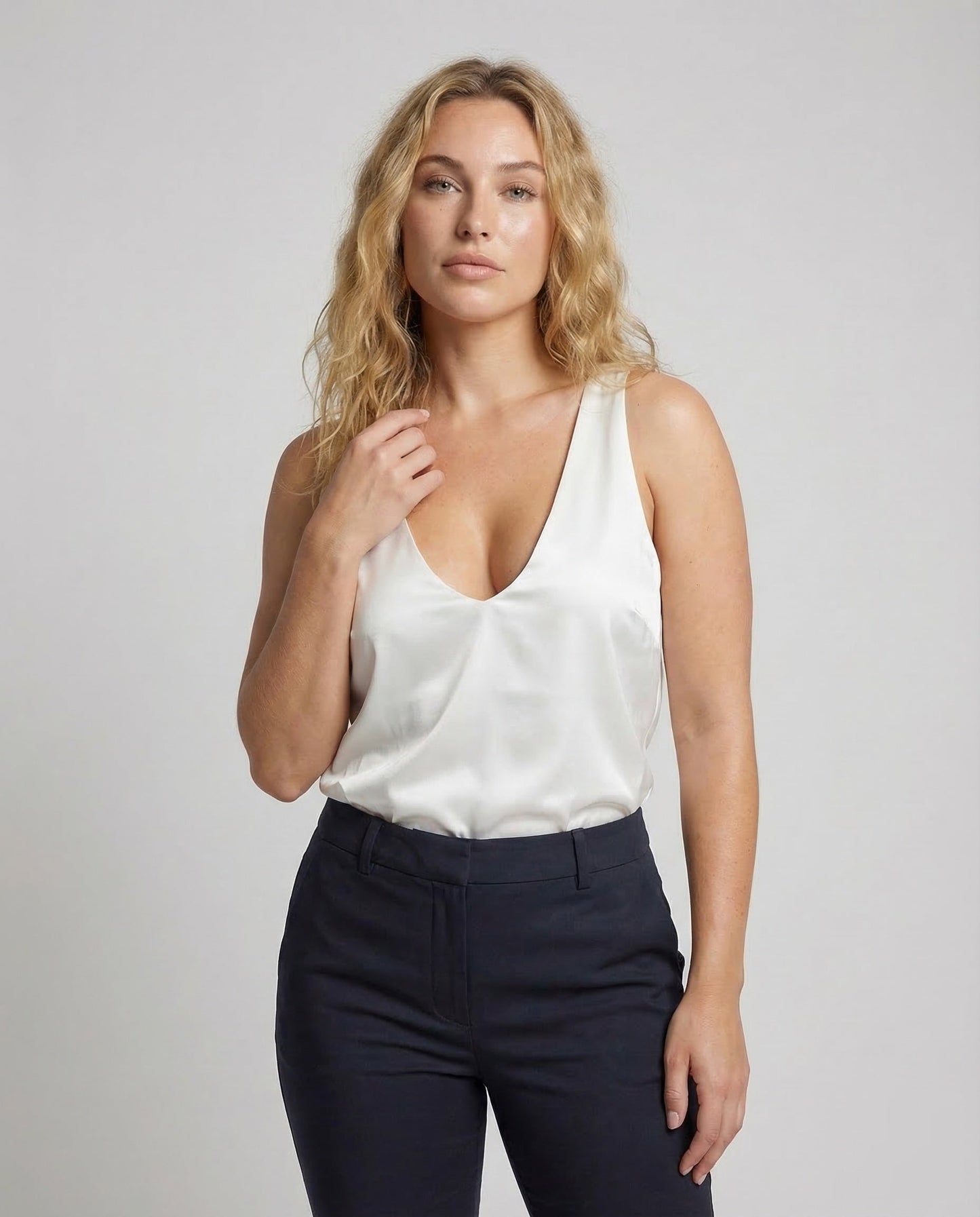 Damen Camisole Glanz U-Ausschnitt - Eveloria