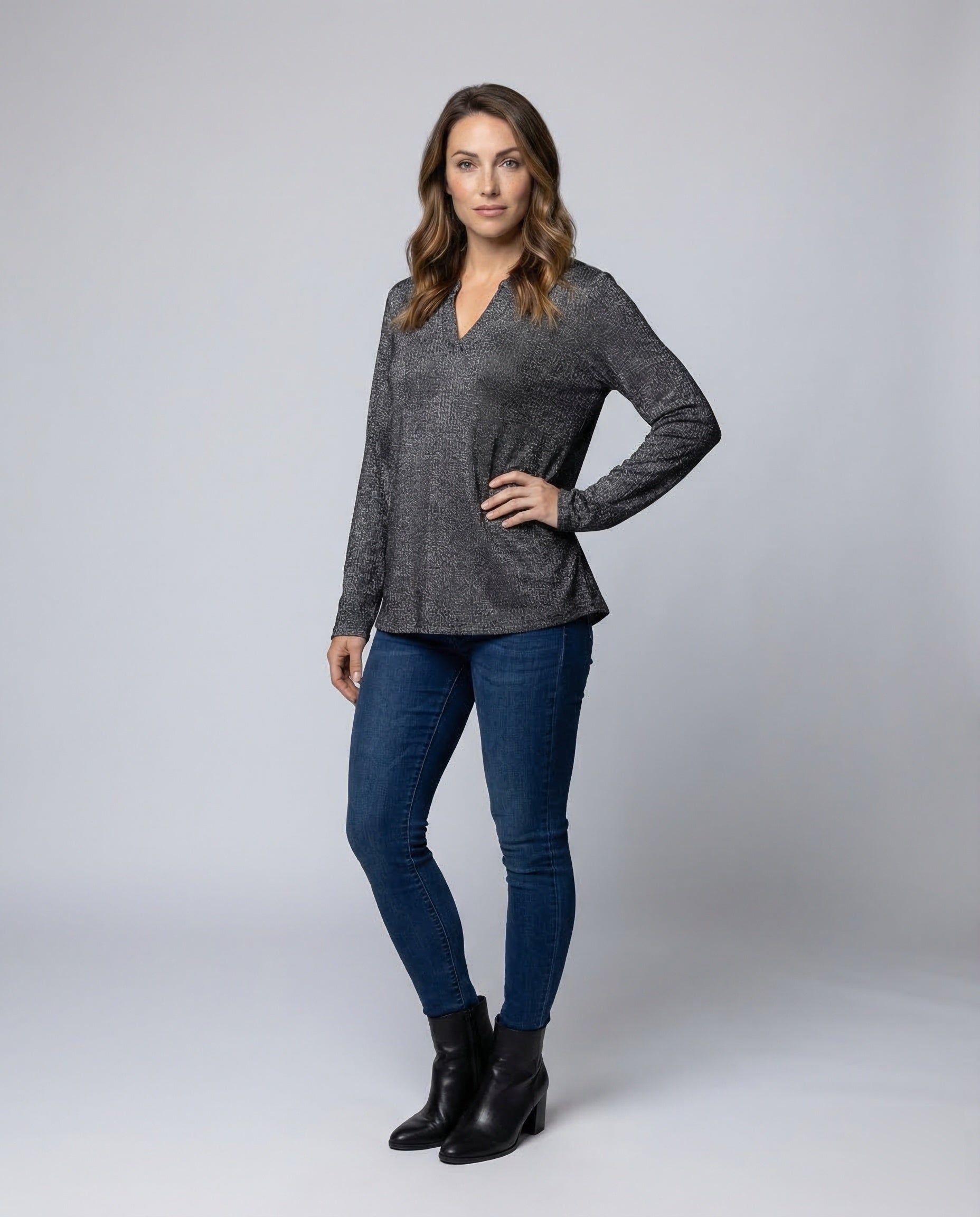 Damen Feinstrickpullover V-Ausschnitt - Eveloria