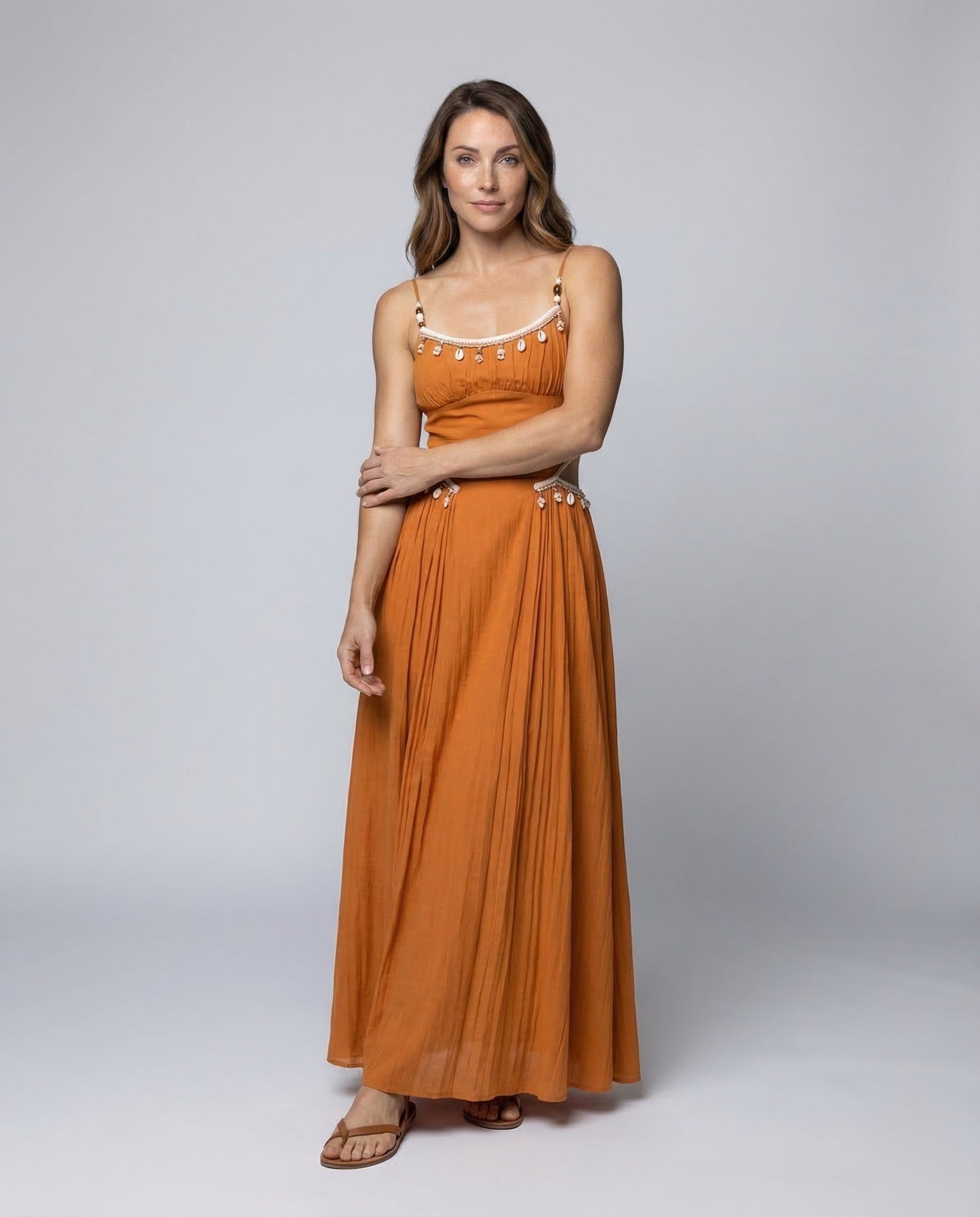 Damen Maxikleid Spaghettiträger - Eveloria