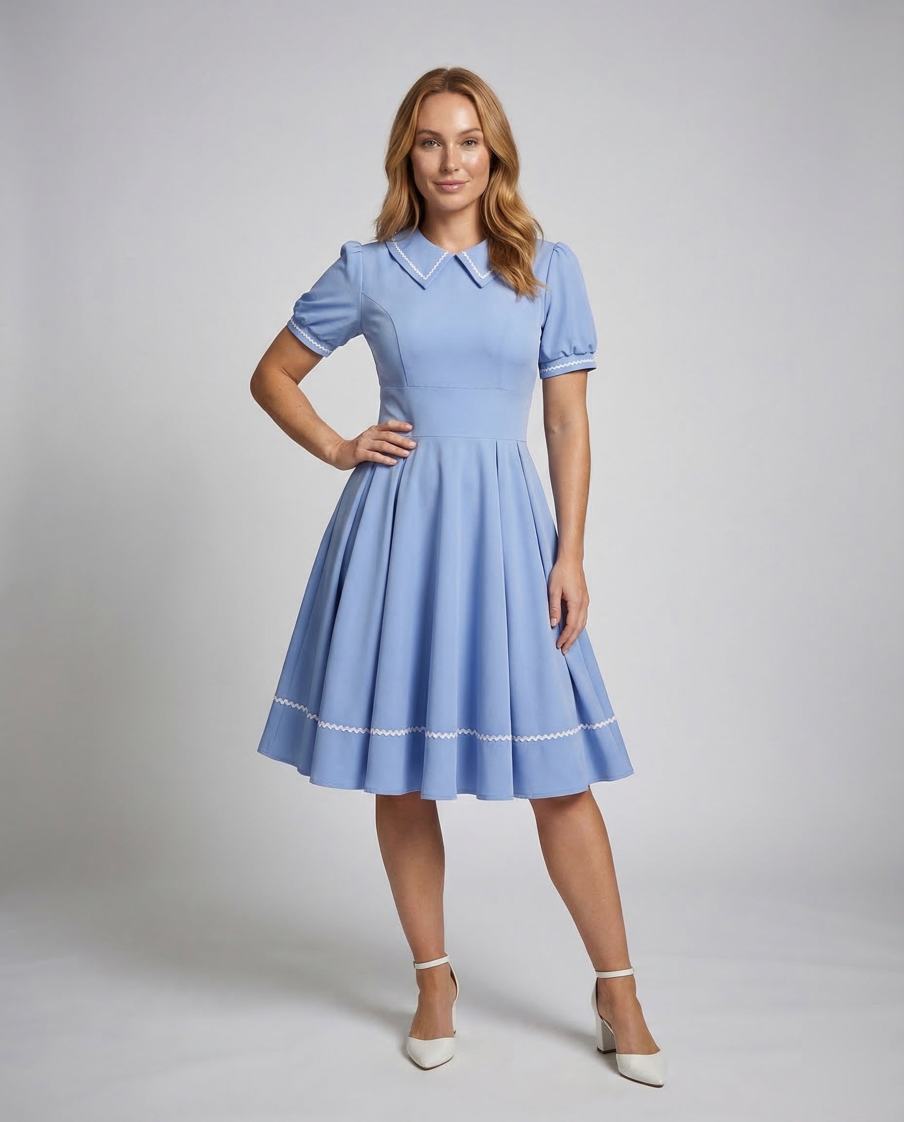 Damen Retro Swingkleid Tellerrock - Eveloria