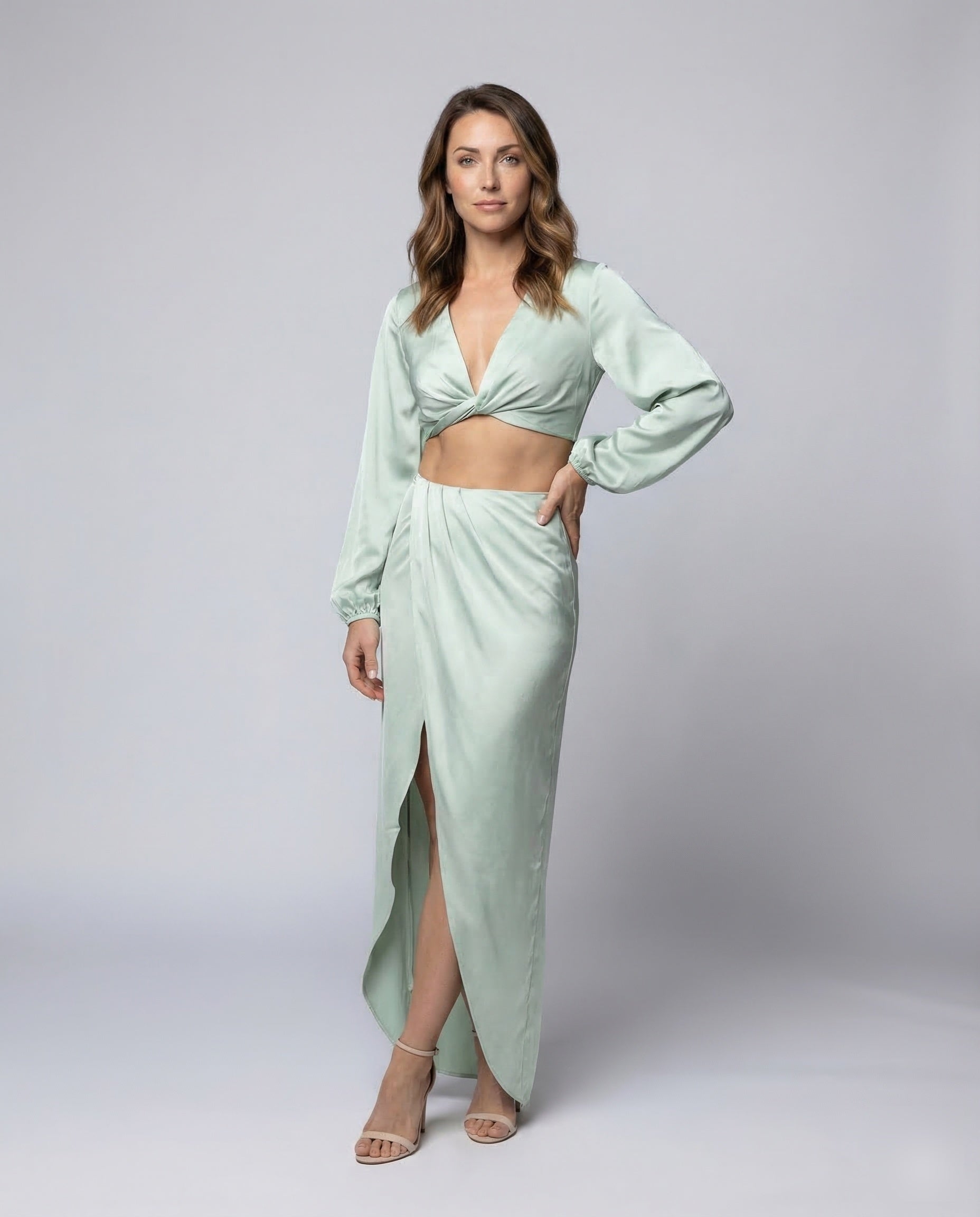 Damen Satin Crop Set - Eveloria