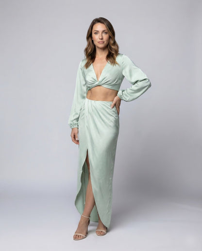 Damen Satin Crop Set - Eveloria