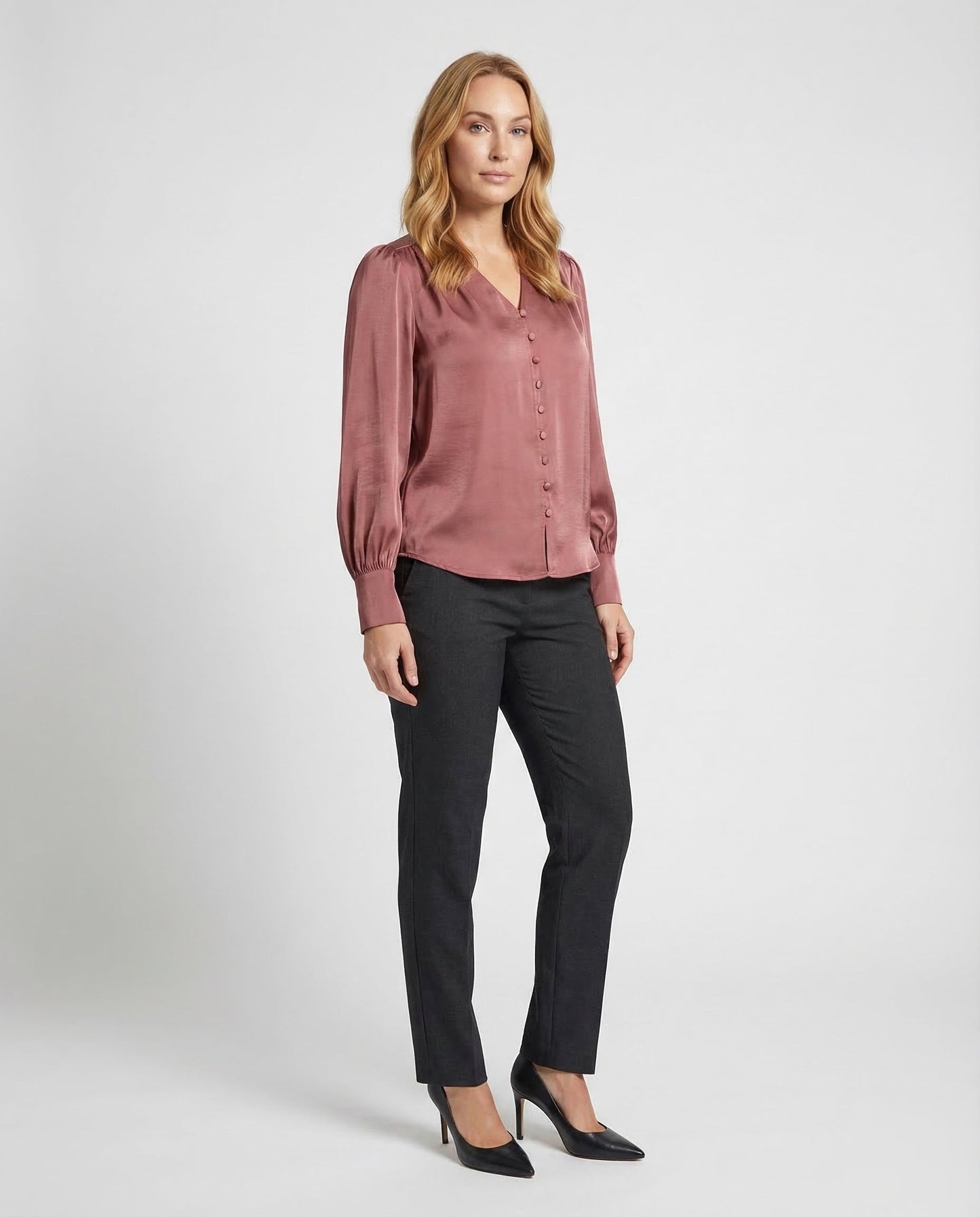 Damen Bluse V-Ausschnitt Elegant - Eveloria