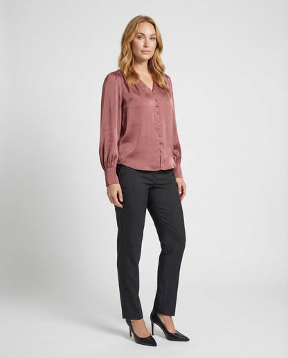 Damen Bluse V-Ausschnitt Elegant - Eveloria