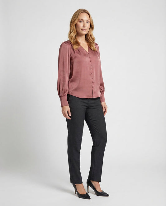 Damen Bluse V-Ausschnitt Elegant - Eveloria