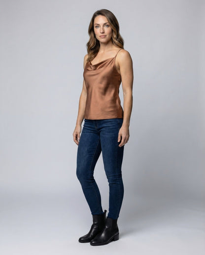 Damen Spaghettiträger Satin - Eveloria