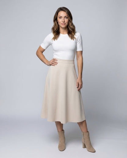 Damen Maxirock A-Linie Stretch - Eveloria