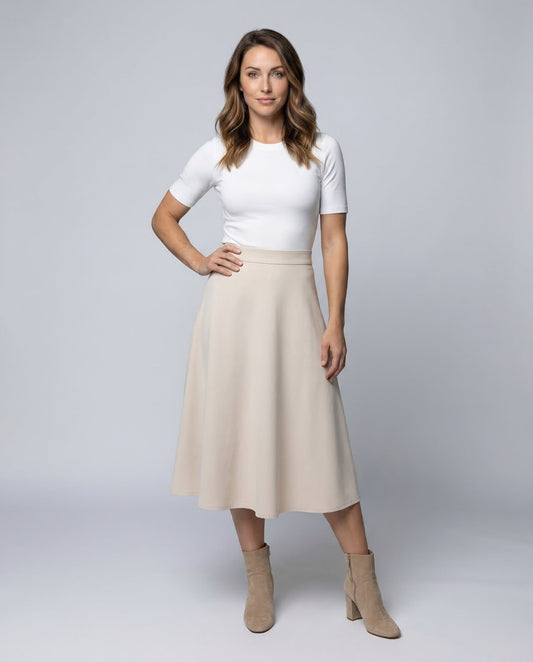 Damen Maxirock A-Linie Stretch - Eveloria