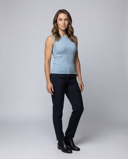 Damen Ärmellose Strickbluse - Eveloria
