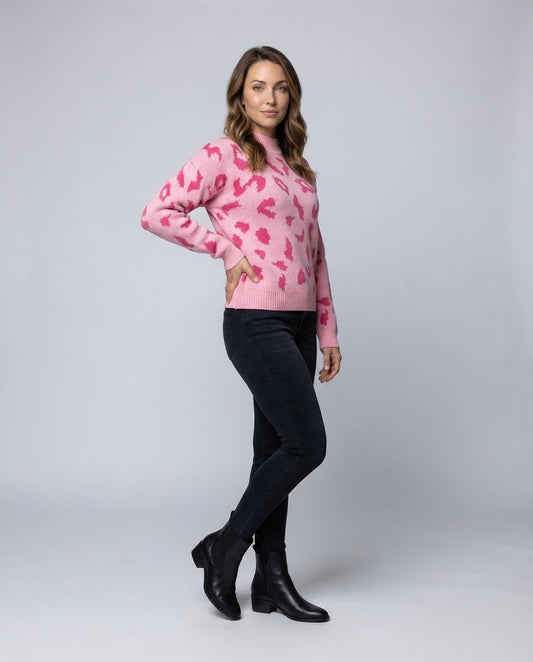 Damen Strickpullover Tiermuster - Eveloria