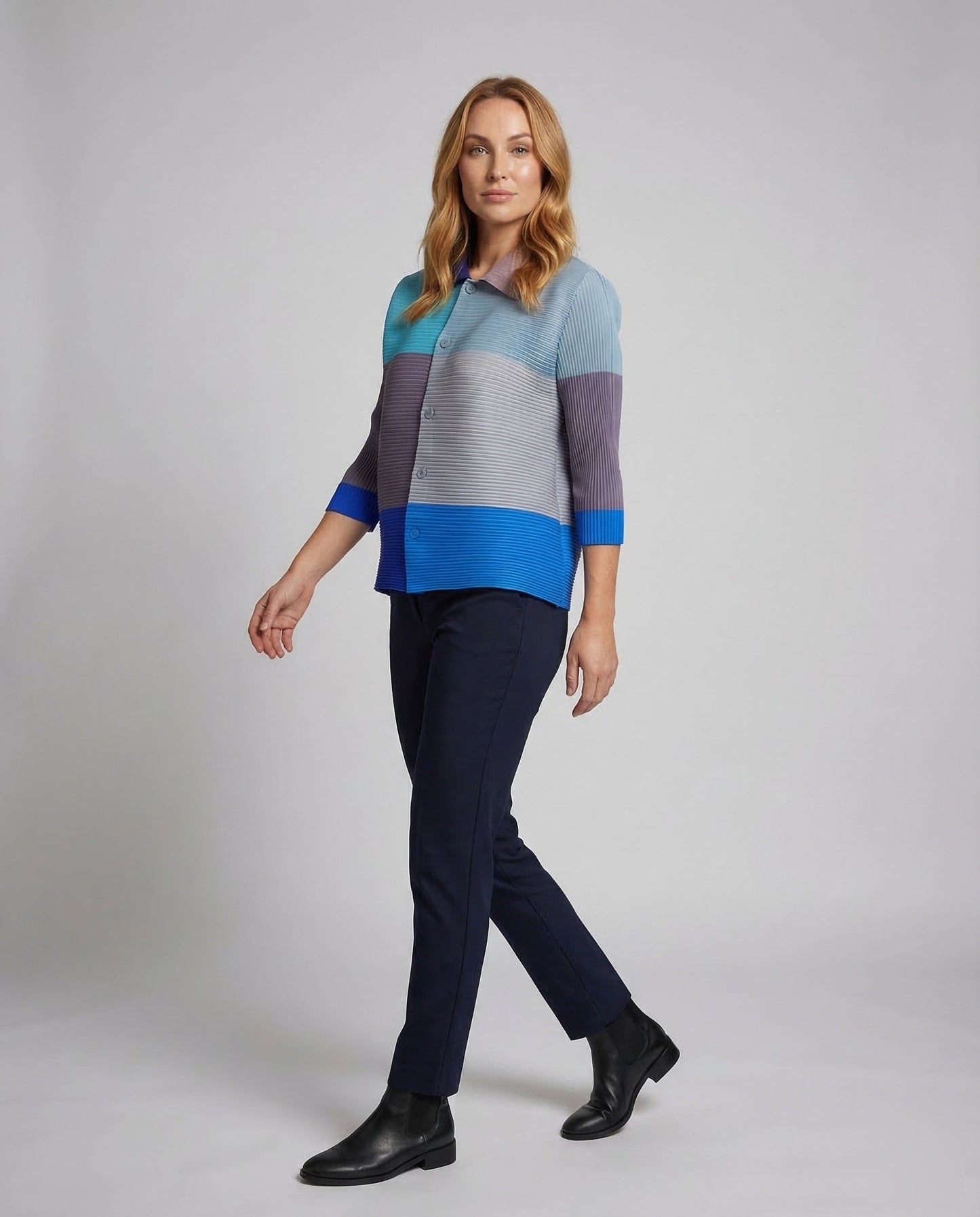 Damen Plissee Hemdjacke - Eveloria