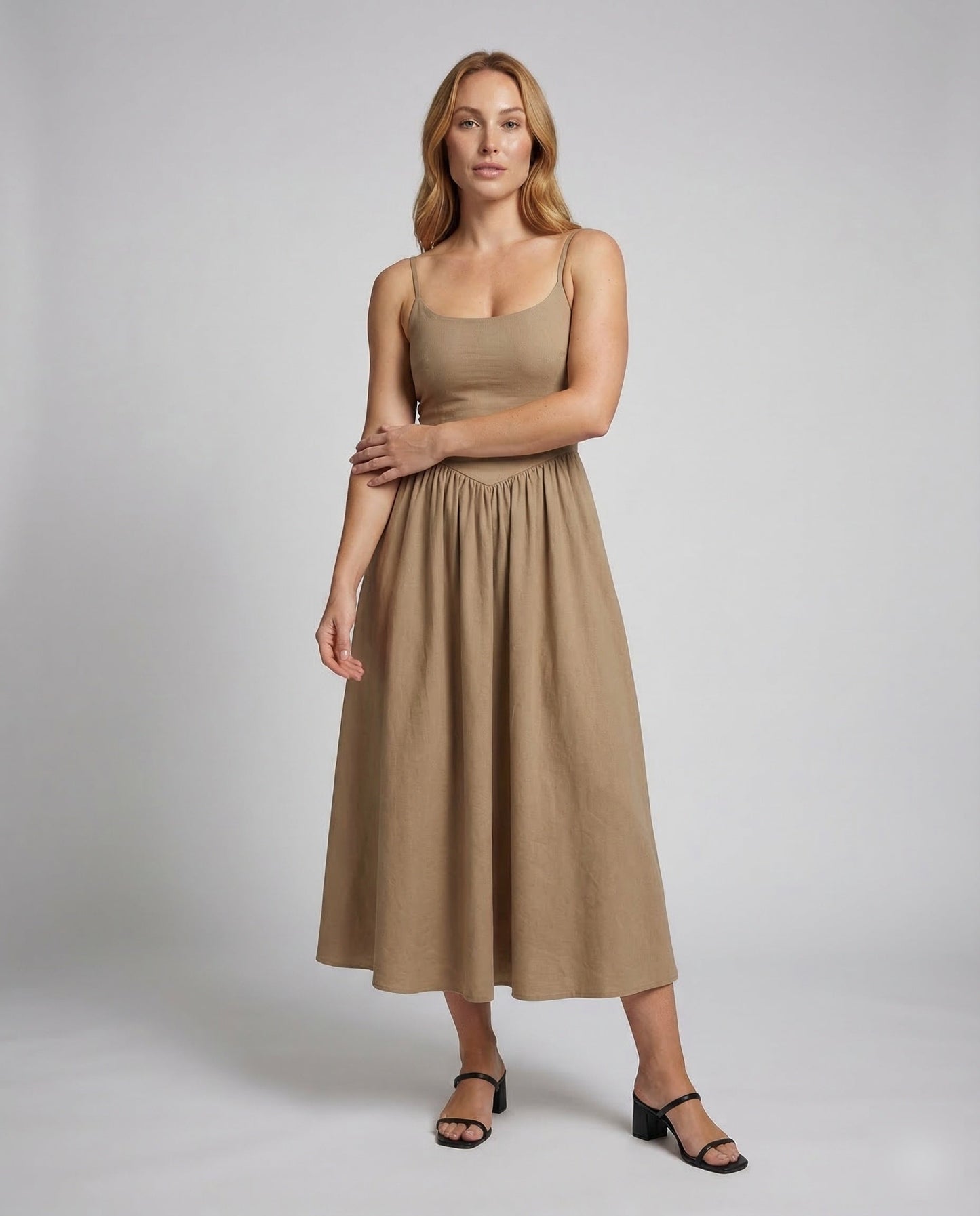 Damen Jerseykleid Spaghettiträger - Eveloria