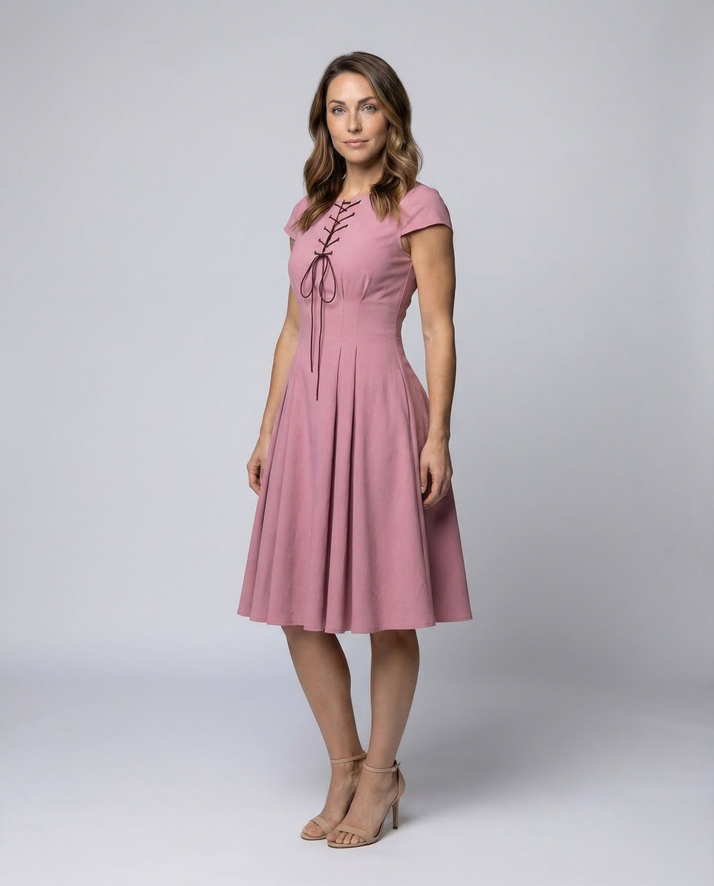Damen Retro-Kleid mit Schnürung - Eveloria