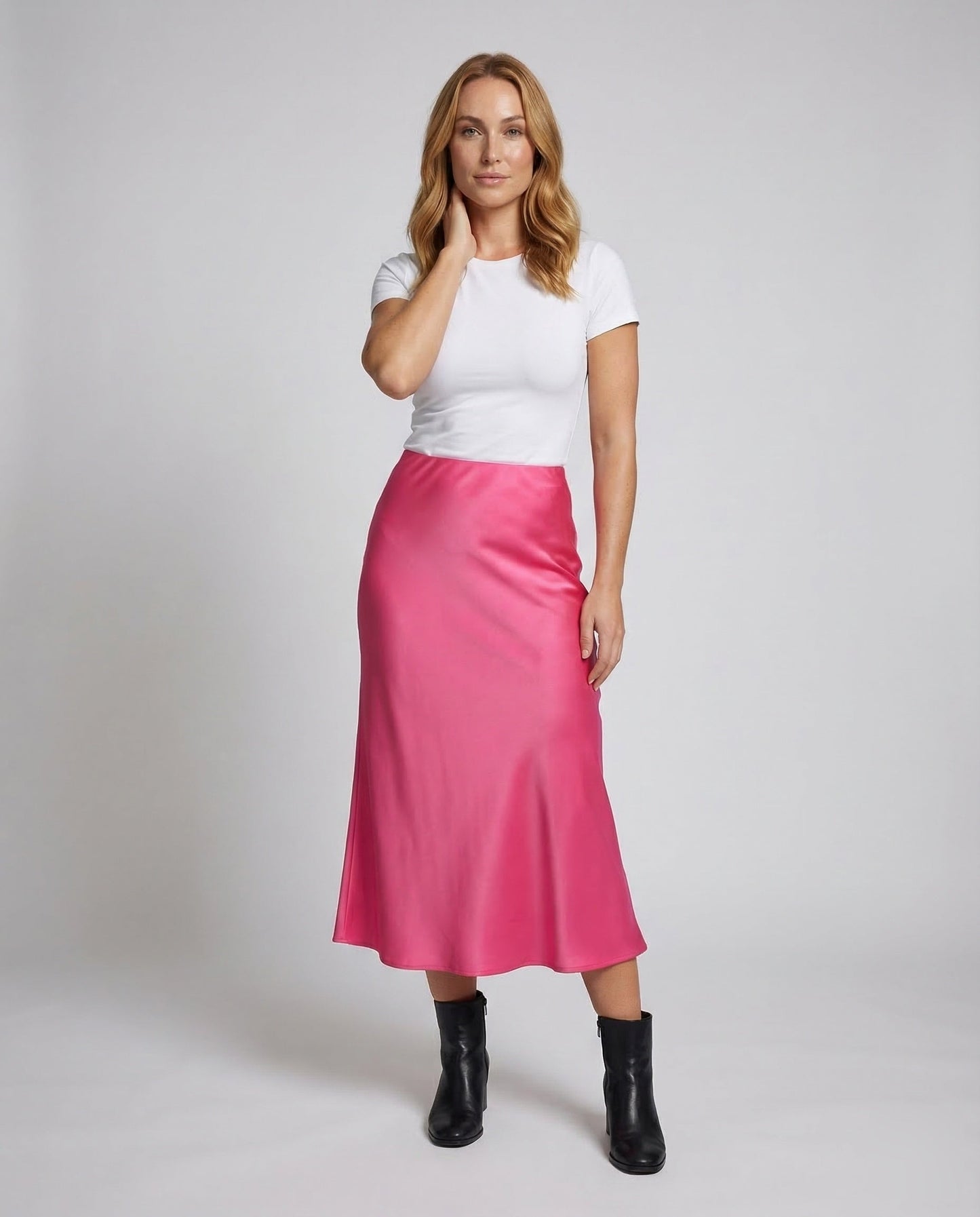 Damen Midirock A-Linie Viskose - Eveloria