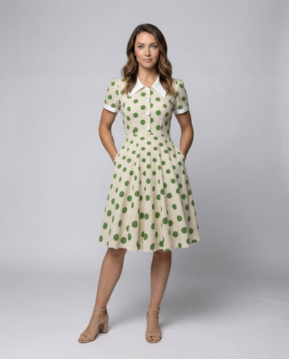 Damen Vintage Tellerrockkleid - Eveloria