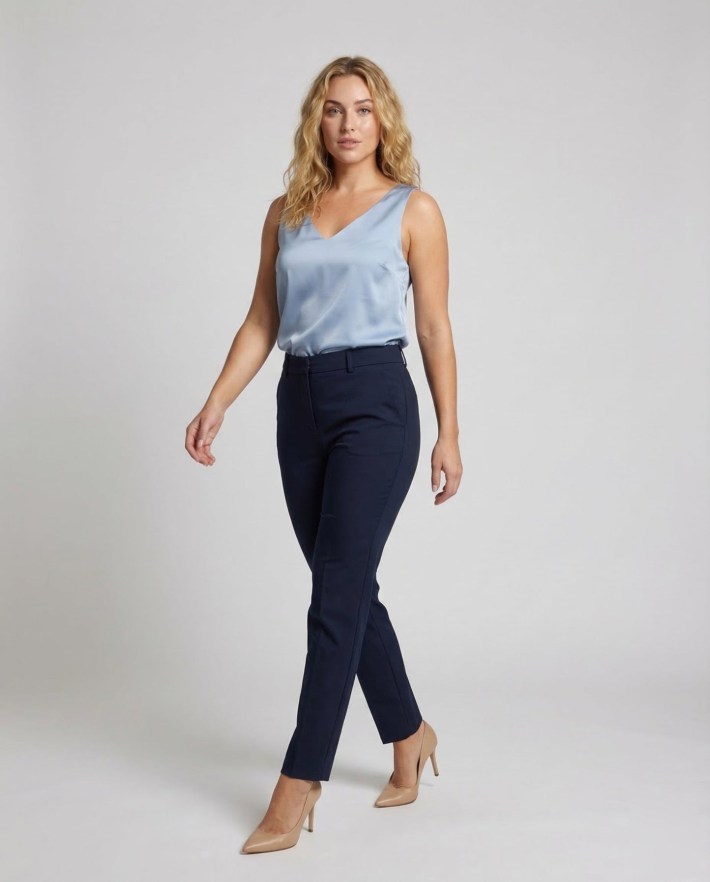 Damen Satin-Camisole V-Ausschnitt - Eveloria