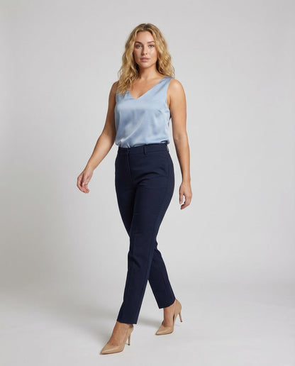 Damen Satin-Camisole V-Ausschnitt - Eveloria
