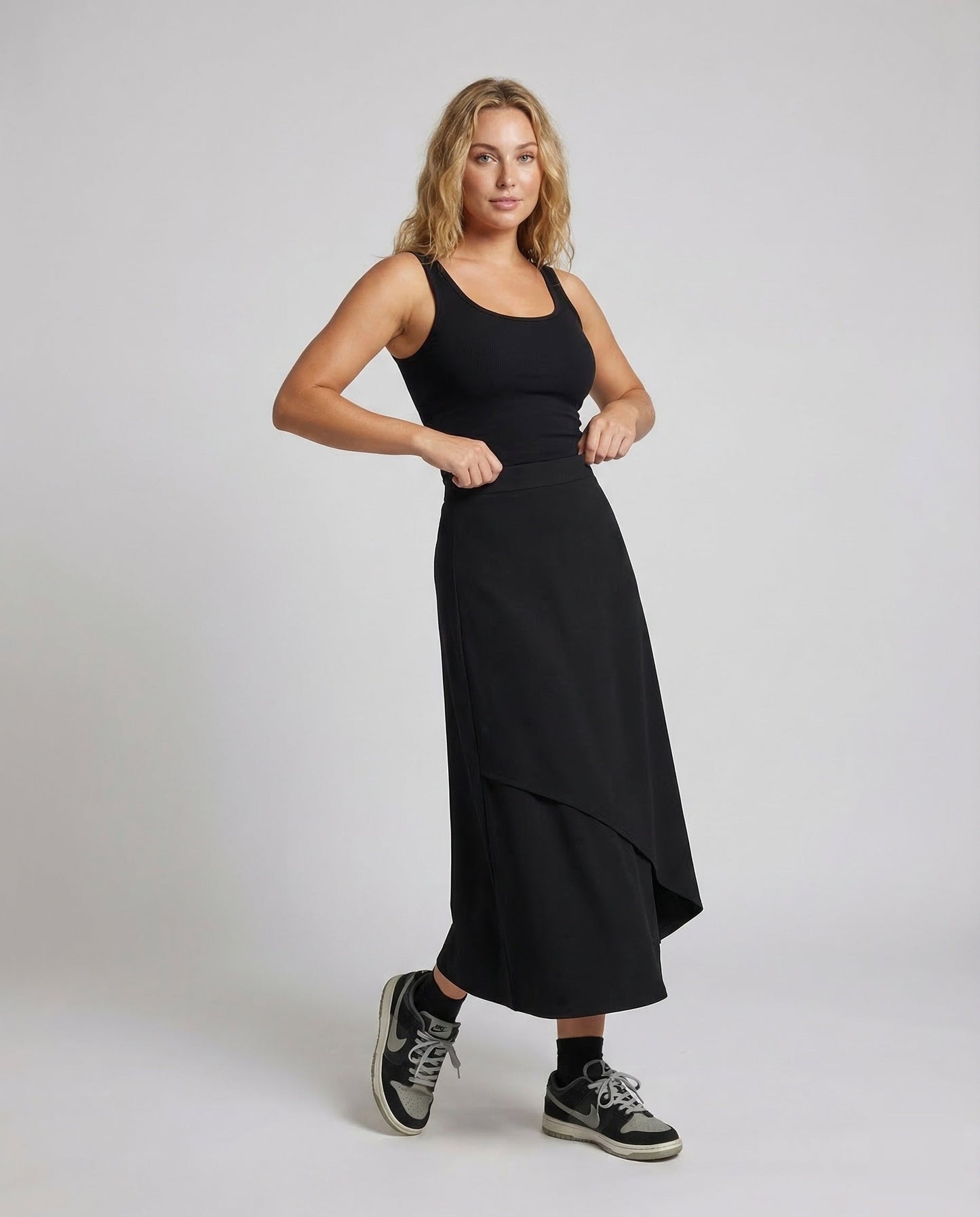 Damen Asymmetrischer Midirock - Eveloria