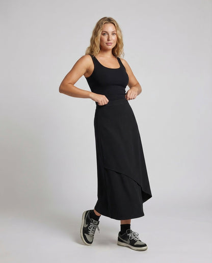 Damen Asymmetrischer Midirock - Eveloria