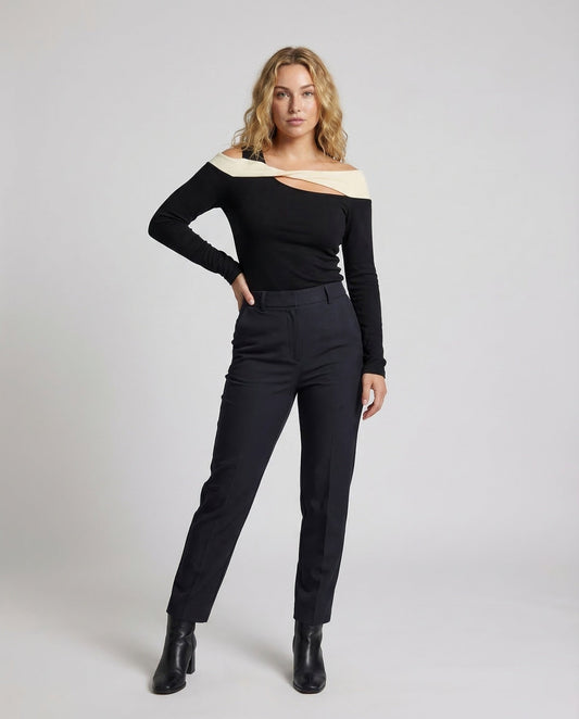 Damen Asymmetrisches Crop- - Eveloria