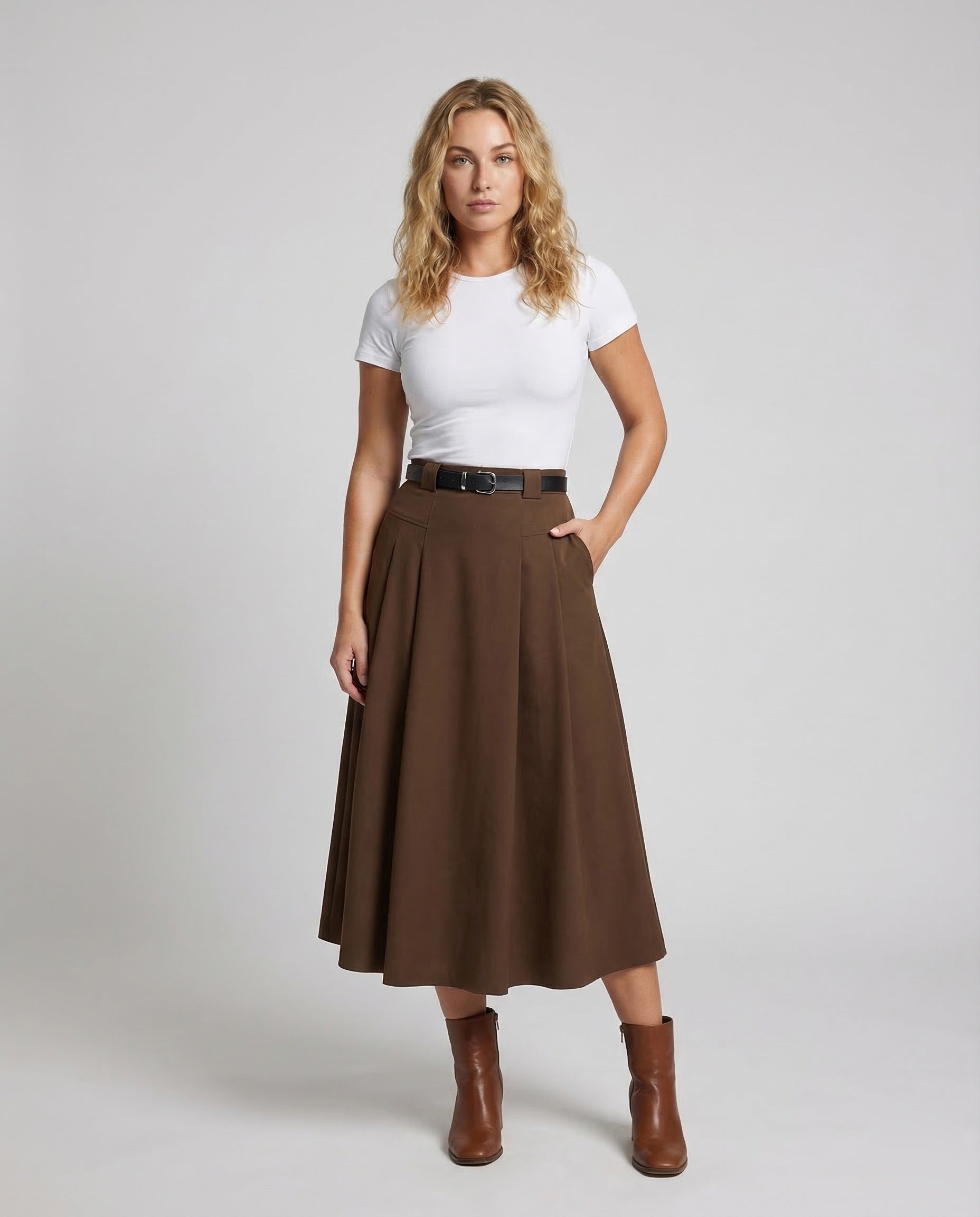 Damen High Waist Keilrock - Eveloria