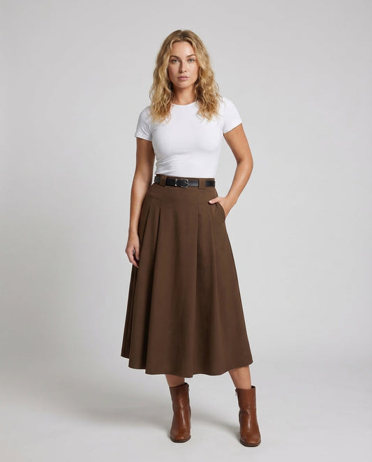 Damen High Waist Keilrock - Eveloria