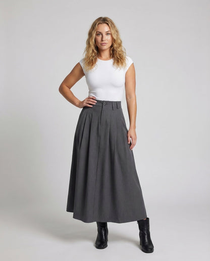 Damen A-Linie Maxirock High Waist - Eveloria